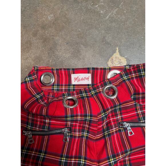 Miaou Pair of the “Morgan” Tartan Crop Flare Pants 25 - Picture 2 of 13